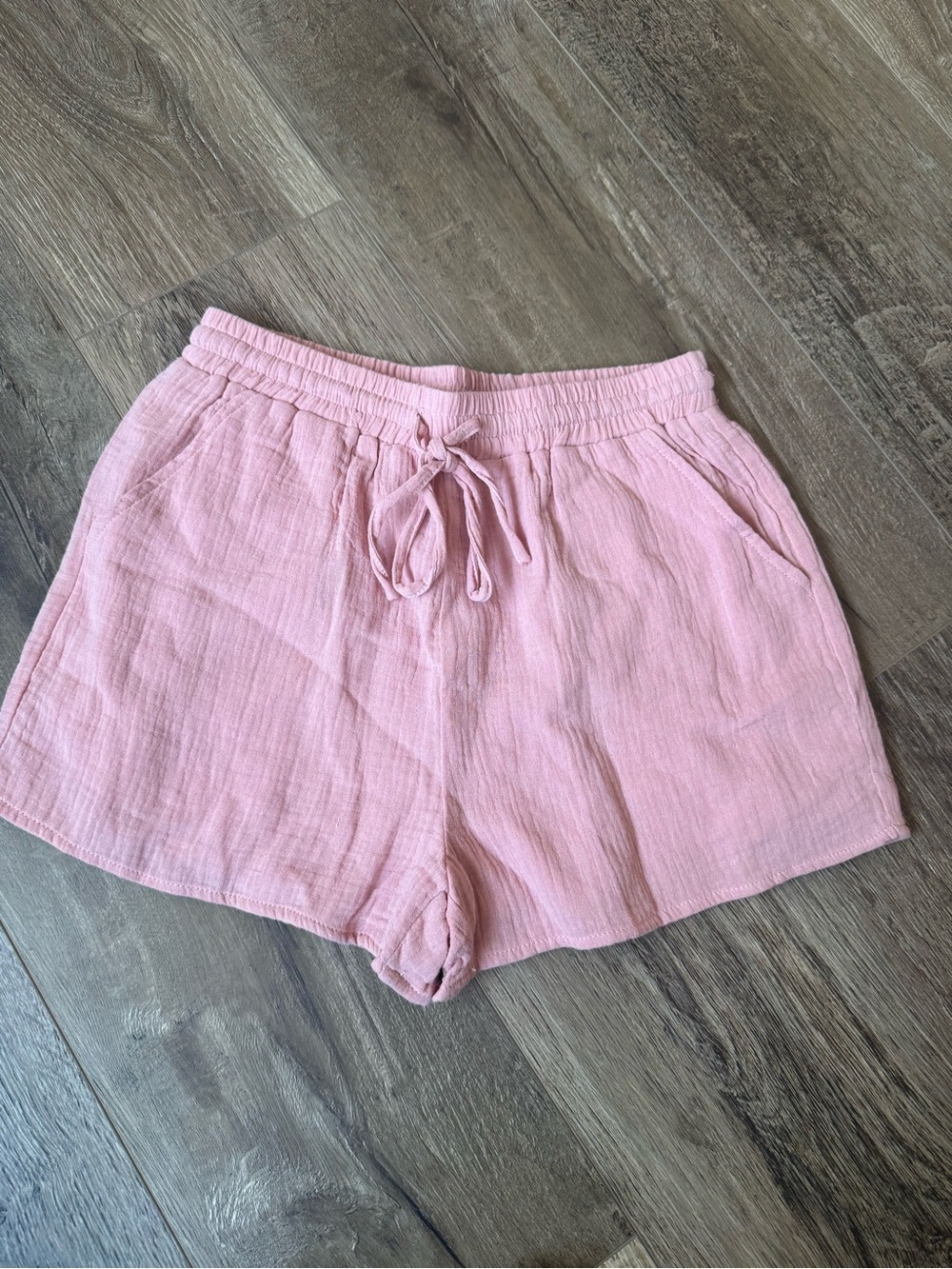 Dusty Rose 100% Cotton Drawstring Women's Shorts